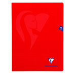 Cahier MIMESYS Piqué Polypro 24 x 32 cm 48 pages 90g Séyès Rouge CLAIREFONTAINE
