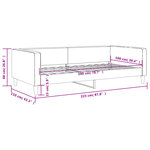 vidaXL Lit de repos gris clair 100x200 cm tissu