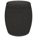 vidaXL Boîte de rangement de jardin 4 en 1 noir polypropylène