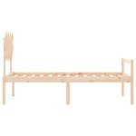 vidaXL Lit pour personne âgée et tête de lit 90x200 cm bois massif