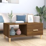 vidaXL Table basse chêne marron 89 5x50x40 cm bois d'ingénierie