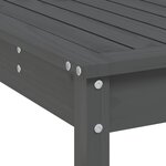 vidaXL Ensemble de bar de jardin 9 Pièces gris bois de pin massif