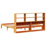 vidaXL Lit bibliothèque sans matelas cire marron 180x200 cm pin massif