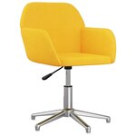 vidaXL Chaises pivotantes à manger lot de 2 jaune moutarde tissu