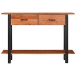 vidaXL Table console avec tiroir Marron et Noir 110 x 30 x 75 cm