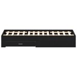 Cadre de lit vidaXL avec tiroirs Chêne noir 180x200 cm Bois reconstitué