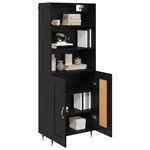 vidaXL Haut Armoire Chêne noir 69 5 x 34 x 180 cm Bois d'ingénierie