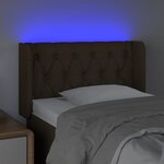 vidaXL Tête de lit à LED Marron foncé 83x16x78/88 cm Tissu
