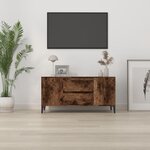 vidaXL Meuble TV Chêne fumé 102x44 5x50 cm Bois d'ingénierie