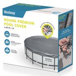 Bestway Couverture de piscine 1 Ø6 71 m Rond Polyester Gris for