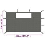 vidaXL Parois latérales de belvédère avec fenêtres 2 Pièces Anthracite