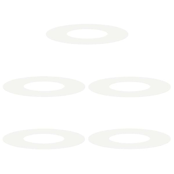 vidaXL Anneaux d'arbre plats 5 Pièces Blanc Ø30 / 60 cm Acier