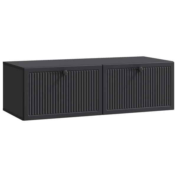 vidaXL Meuble TV mural Noir 98 x 41 x 30 cm Bois d'ingénierie
