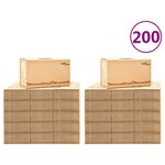 vidaXL Boîtes de déménagement Carton XXL 200 Pièces 60x33x34 cm