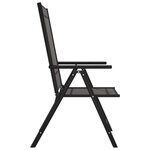 vidaXL Chaises de jardin pliables 6 Pièces Textilène Noir