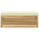 vidaXL Ensemble de canapés d'extérieur Blanc et crème 115 x 43 x 45 cm