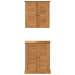 vidaXL Ensemble de mobilier de salle de bain VIGO 2 Pièces Marron