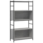 vidaXL Bibliothèque sonoma gris 80x30x145 5cm bois d'ingénierie et fer
