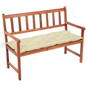 vidaXL Banc de jardin avec coussin 120 cm Bois d'acacia massif