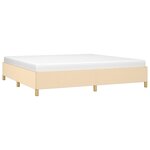 vidaXL Cadre de lit sans matelas crème 200x200 cm tissu