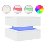 vidaXL Table basse avec lumières LED blanc 50x50x40 cm