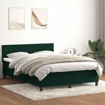 vidaXL Sommier à lattes de lit et matelas vert foncé 160x210cm velours