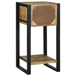 vidaXL Table d'appoint avec tiroir Marron Bois de manguier brut massif