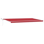 vidaXL Auvent Rétractable Rouge 600 × 350 cm Polyester et métal