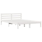 vidaXL Cadre de lit Blanc 210 x 140 cm Bois massif en pin