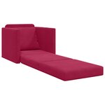 vidaXL Canapé-Lit Bordeaux 74 x 77 x 81 cm Velours