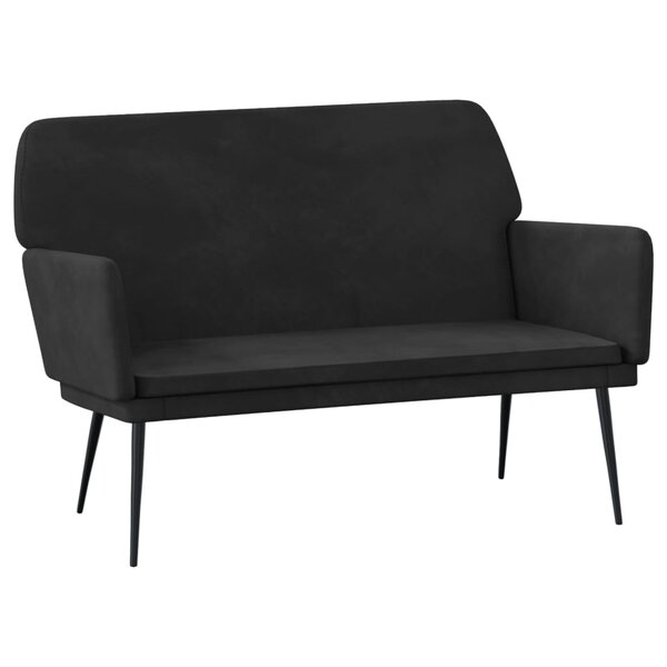 vidaXL Banc Noir 108x79x79 cm Velours
