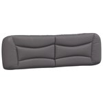 vidaXL Cadre de lit avec LED sans matelas Hvar gris 180x200 cm