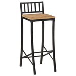 vidaXL Chaises de bar lot de 4 bois de manguier massif brut
