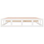 Vidaxl cadre de lit blanc 120x200 cm bois massif