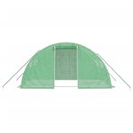 vidaXL Serre avec cadre en acier vert 8 m² 4x2x2 m