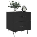 vidaXL Tables de chevet 2 Pièces noir 40x35x47 5 cm bois d’ingénierie