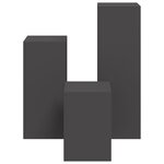 vidaXL Supports de Plantes d'Extérieur Pillar 3 Pièces Acier Noir