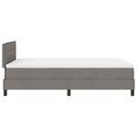 vidaXL Lit Box Spring avec Matelas Taupe 120x200 cm Tissu