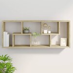 vidaXL Étagère murale Chêne sonoma 36x16x90 cm Bois d'ingénierie