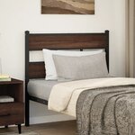 vidaXL Tête de lit chêne marron 90 cm acier et bois d'ingénierie