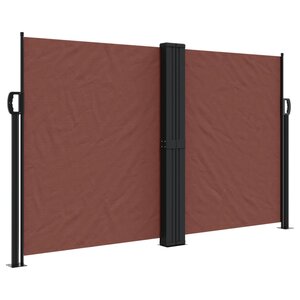 vidaXL Auvent latéral rétractable marron 140x1000 cm