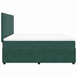 vidaXL Sommier à lattes de lit et matelas Vert foncé 180x200cm Velours