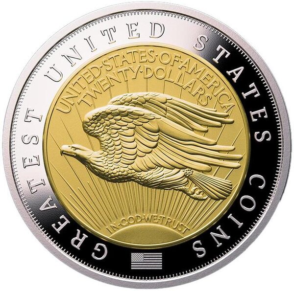 Monnaie 1933 DOUBLE EAGLE Greatest US Coins 2 Oz Argent 5$ Niue 2025
