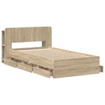 vidaXL Cadre de lit avec rangement Chêne Sonoma 80 x 200 cm