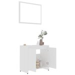 vidaXL Ensemble de meubles de bain 3 Pièces Blanc Bois d'ingénierie