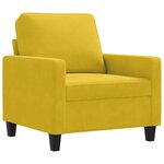 vidaXL Fauteuil Jaune 60 cm Velours