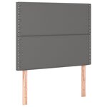 vidaXL Sommier à lattes de lit avec matelas Gris 90x190 cm Similicuir