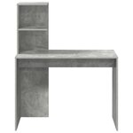 vidaXL Bureau Gris béton 102 x 50 x 124 cm Bois d'ingénierie