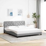 vidaXL Cadre de lit sans matelas gris clair 180x200 cm tissu