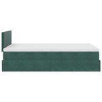 vidaXL Lit ottoman avec matelas vert foncé 120x190 cm velours